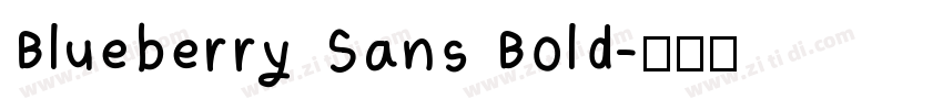 Blueberry Sans Bold字体转换